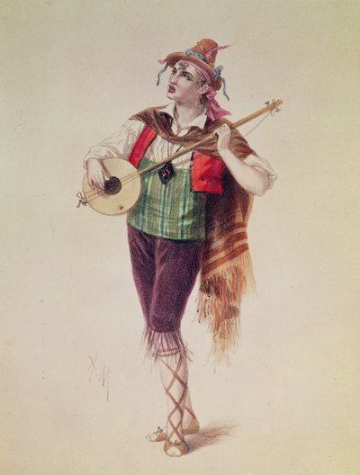 The Actor Dupuis as Piquillo in Offenbach